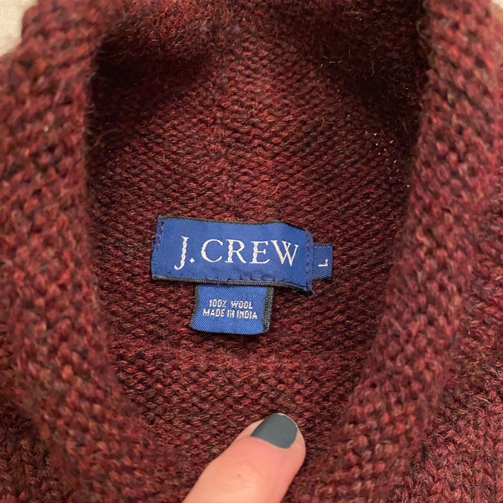 Burgundy Mens Jcrew Vintage roll neck sweater